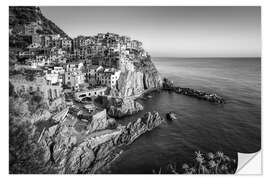 Naklejka na ścianę Manarola Monochrom