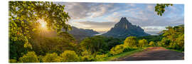 Akrylbilde Sunset at Belvedere Lookout on the island of Moorea