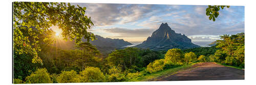 Gallery print Sunset at Belvedere Lookout on the island of Moorea