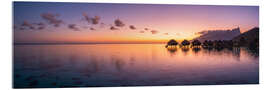 Akrylbilde Romantic sunrise in the South Pacific