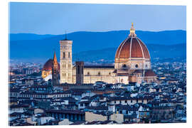 Akrylbillede Florence Cathedral in the evening