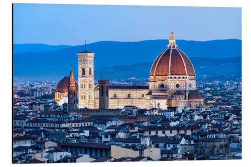 Tableau en aluminium Cathédrale de Florence le soir