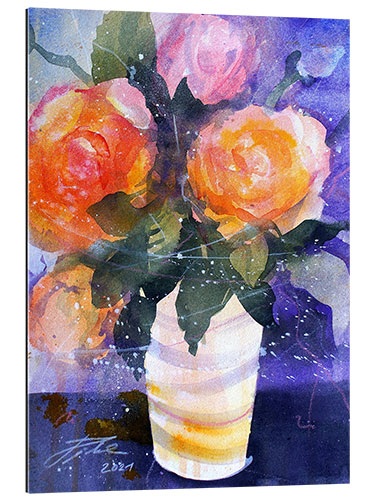 Gallery print Bouquet of roses in vase