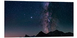 Foam board print The Milky Way over the Alps