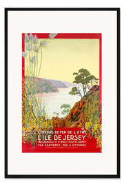 Gerahmter Kunstdruck Insel Jersey