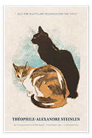 Reprodução  The Nights are Reserved for the Cats - Théophile-Alexandre Steinlen