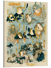 Magnettafel Berühmte Helden der Kabuki-Bühne, gespielt von Fröschen