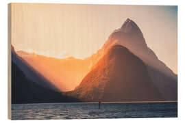 Quadro de madeira Milford Sound