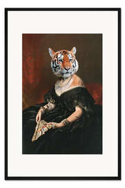 Gerahmter Kunstdruck Lady Tiger