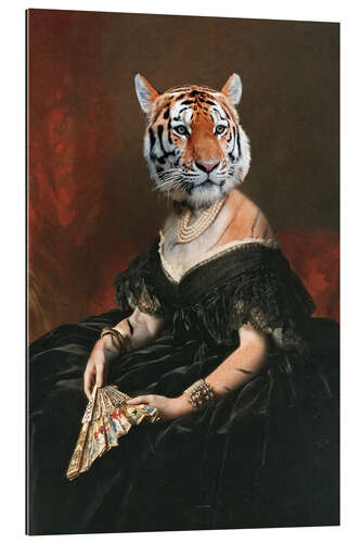 Quadro em plexi-alumínio Senhora tigre