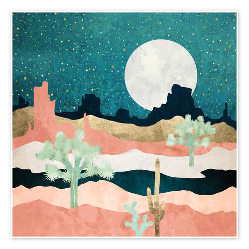 Poster Desert Moon Vista