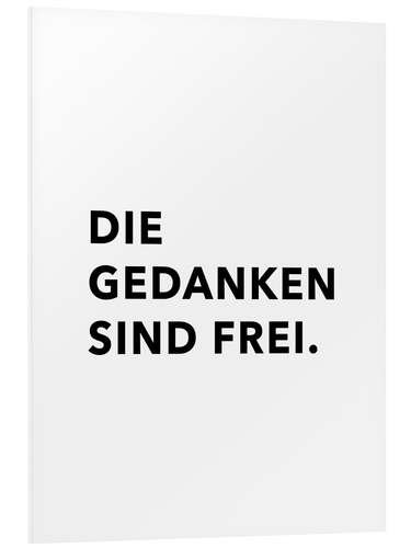 Cuadro de PVC Die Gedanken sind frei