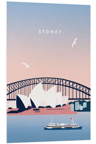 Hartschaumbild Sydney Reiseplakat