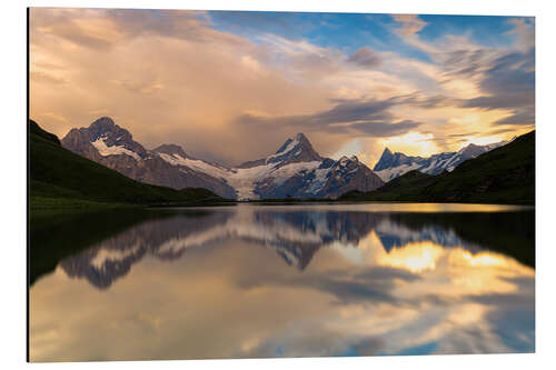 Stampa su alluminio Bachalpsee al tramonto