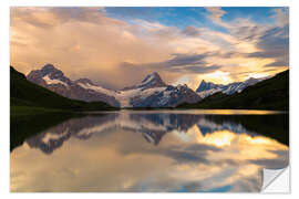 Naklejka na ścianę Bachalpsee at sunset