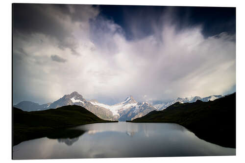 Alubild Wolken über Bachalpsee