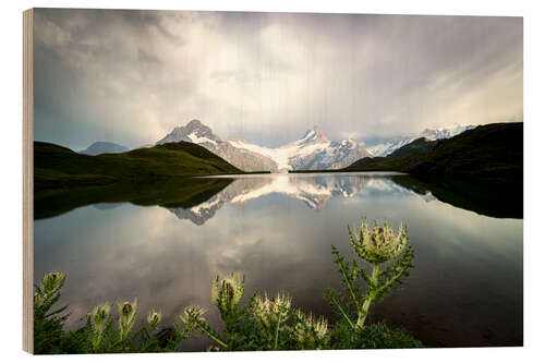 Wood print Bachalpsee Lake, Grindelwald, Bernese Oberland, Switzerland