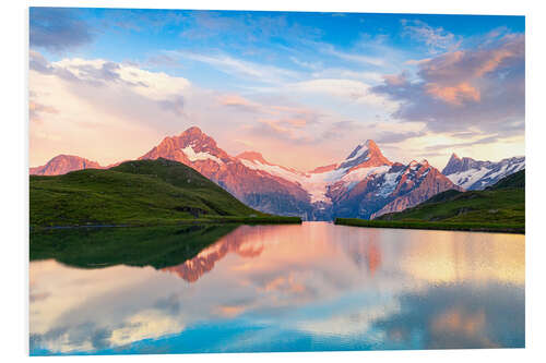 PVC-tavla Bachalpsee Lake at sunset, Bernese Oberland, Switzerland