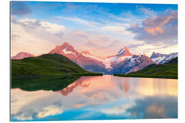 Galleritryck Bachalpsee Lake at sunset, Bernese Oberland, Switzerland