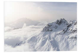 Bilde på skumplate Snowy mountains in winter, Engadine, Switzerland