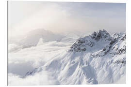 Gallery print Snowy mountains in winter, Engadine, Switzerland