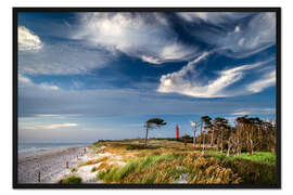 Gerahmter Kunstdruck Sommerabend auf dem Darß