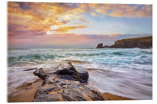 Acrylic print Wilder Strand in Cornwall