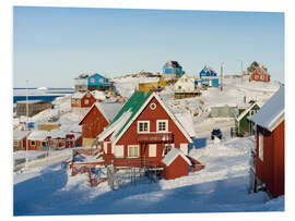 Foam board print Winter in the city of Upernavik