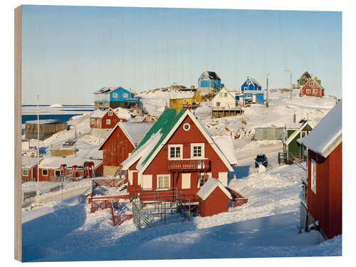 Cuadro de madera Invierno en la ciudad de Upernavik