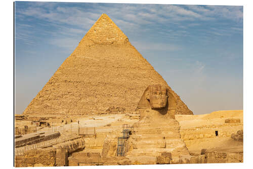 Gallery Print Große Sphinx von Gizeh vor der Pyramide des Chephren