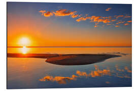 Aluminium print Sunrise on Lake Winnipeg