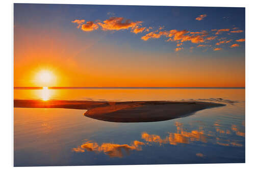 Foam board print Sunrise on Lake Winnipeg