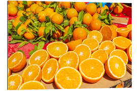 Gallery print Oranges in a market