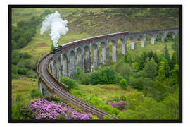 Gerahmter Kunstdruck Jakobinerzug auf erhöhter Strecke