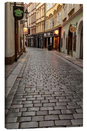 Canvastavla Cobblestone streets in the old town of Prague