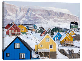 Canvas print Colorful houses of Uummannaq