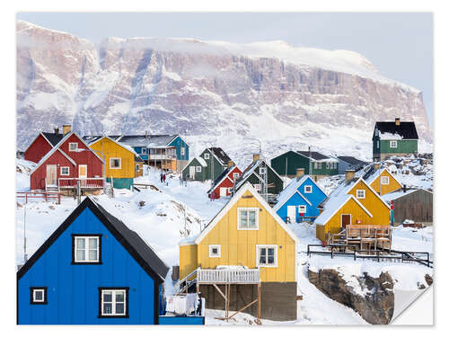 Naklejka na ścianę Colorful houses of Uummannaq