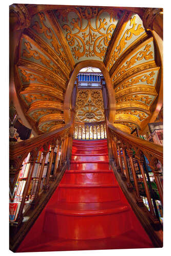Leinwandbild Verziertes Treppenhaus II