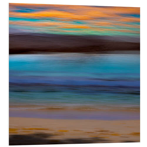 Foam board print Sunset over the ocean II