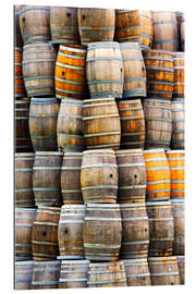 Gallery print Stacked wine barrels