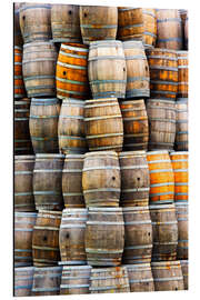 Magnettafel Gestapelte Weinfässer