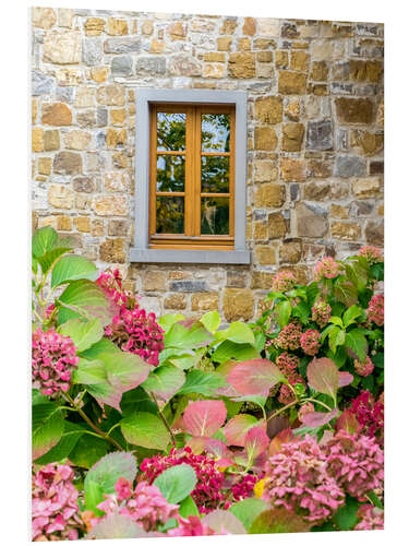 Stampa su PVC View with hydrangeas