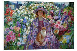 Magnettafel Porträt mit Rosen