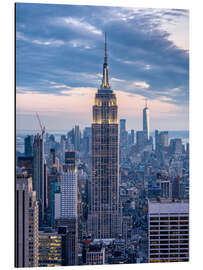 Aluminium print Empire State Building at the blue hour