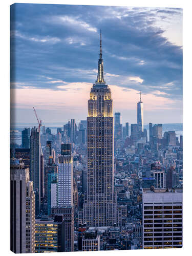 Canvastavla Empire State Building at the blue hour