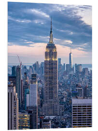 Foam board print Empire State Building at the blue hour