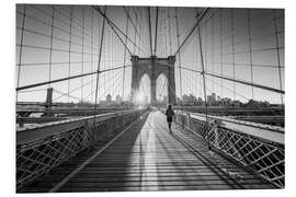 PVC print Brooklyn Bridge monochrom