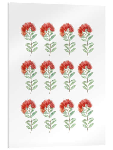 Gallery print New Zealand Red Flower