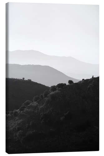 Canvas print Rolling hills and mountains