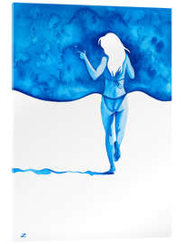 Acrylglasbild Blauer Bikini